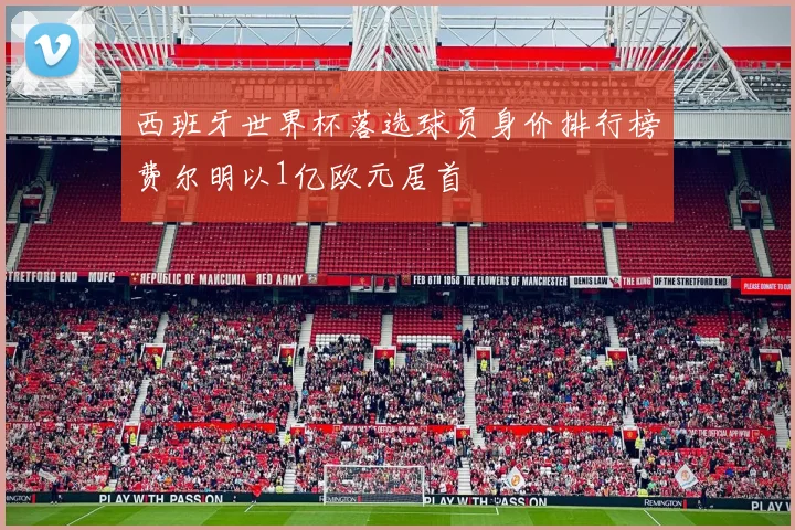 西班牙世界杯落选球员身价排行榜费尔明以1亿欧元居首